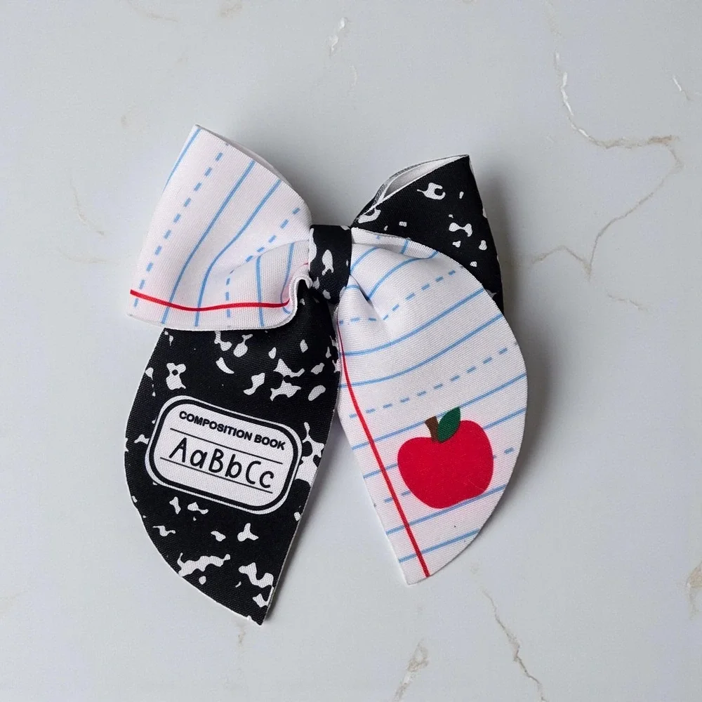 School Notebook Sailor Hair‎ Bow – Notebook – School Supply Hair Accessory